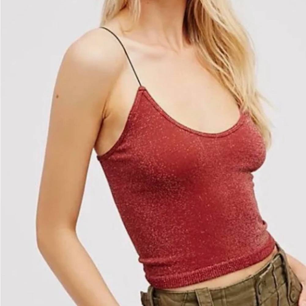 XS/S NWOT Intimately Free Sparkle Glitter Red Brami